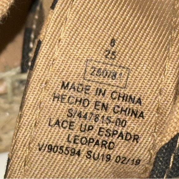 OLD NAVY Sandals Ankle Tie Lace Up Leopard Print Platform Espadrilles Women’s 8 - Picture 11 of 11